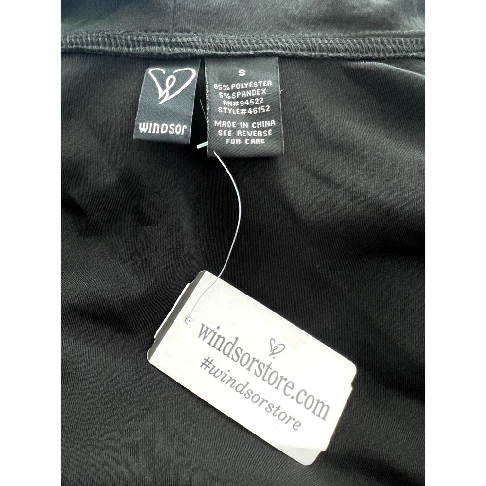 NWT Windsor's Women's Long Sleeve Waist‎ Belt Tie Jacket Solid Black Small - Picture 4 of 8